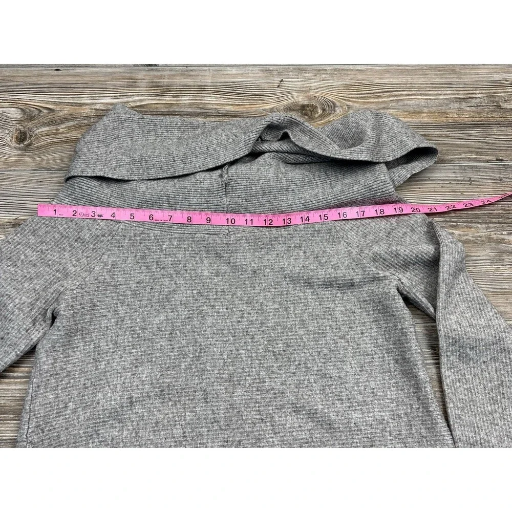 Seraphine Maternity Sweater Grey Knit Cowl Neck MED Soft‎ Cozy Warm Winter Chic - Picture 12 of 14